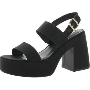 Steve Madden Women's Valory Heeled Sandal, Synthetic Rubber Sole - Black, Size 8